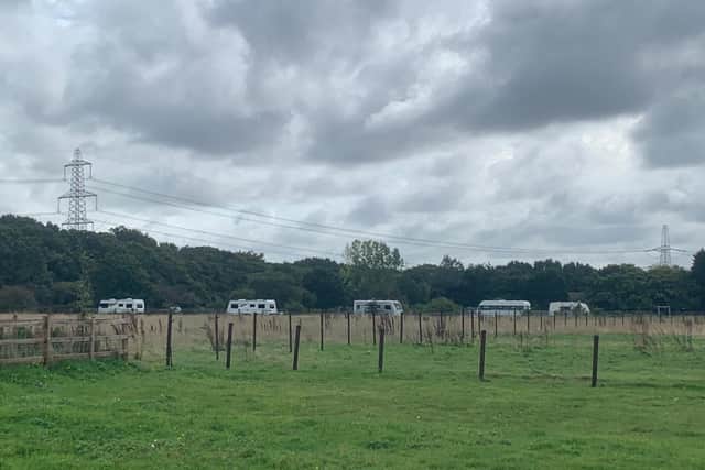 Travellers in Park Gate on October 2. Picture: Sarah Standing