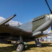 The 1944 Spitfire Mk IX on display at the Lee Victory Festival.