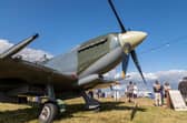 The 1944 Spitfire Mk IX on display at the Lee Victory Festival.