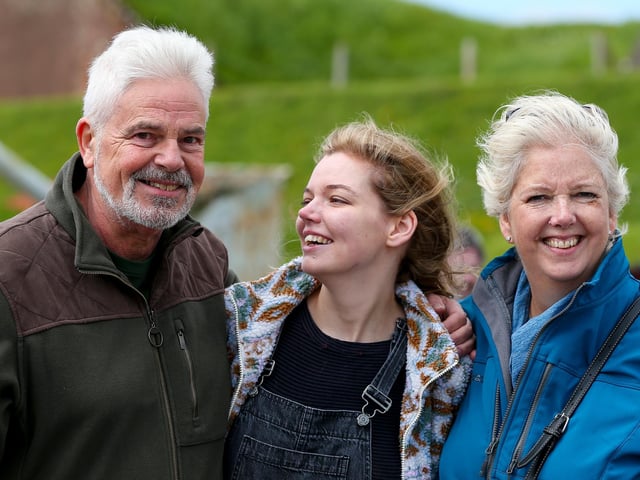 Mike and Andrea Davis with their daughter, Eliza. It was Mr Davis's 70th birthday and he was looking forward to sharing a bottle of Chateauneuf-du-Pape with his family this evening.