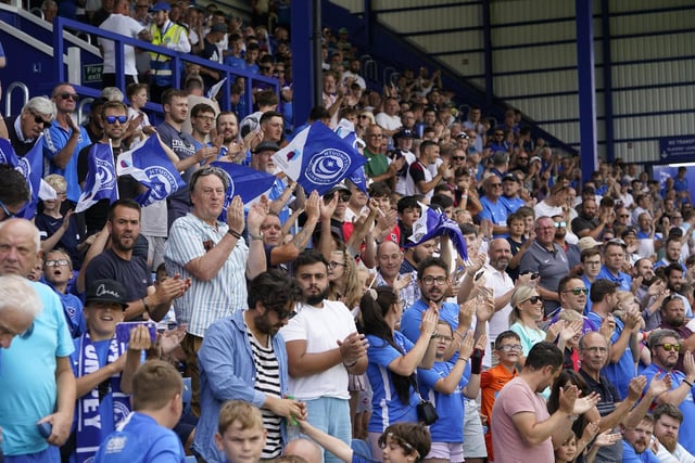 Pompey fans didn't let the result of Saturday's game impact their enjoyment on their return to Fratton Park.  Picture: Jason Brown/ProSportsImages
