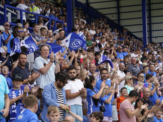 Pompey fans didn't let the result of Saturday's game impact their enjoyment on their return to Fratton Park.  Picture: Jason Brown/ProSportsImages