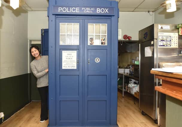 Lin's Thai Cafe in Elm Grove, Southsea, have created a Tardis themed toilet within their cafe. 

Pictured is: Snooki Renu Kiewbang.

Picture: Sarah Standing