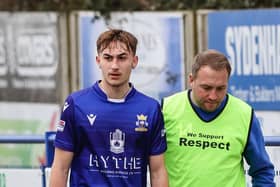Teenager Ethan Gee, left, has made four Baffins Milton Rovers first-team appearances this season