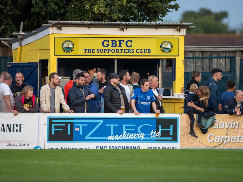 The fans were out in force for Pompey's visit to Privett Park