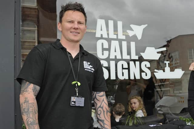 Dan Arnold, pictured outside All Call Signs' HQ in Albert Road, Southsea.

Picture: Ian Hargreaves  (150619-4)