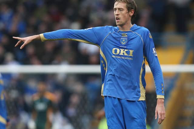 Peter Crouch played for Portsmouth, Liverpool, Tottenham Hotspur, Stoke City and other clubs throughout his career, while representing England at major tournaments. Picture: Hamish Blair/Getty Images.
