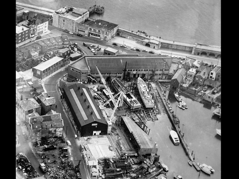 Vosper’s ship yard, the Camber. Picture: Courtesy of Jon Clapham from Old Portsmouth