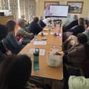 Rob Vince, Business Development Manager at Stagecoach speaking with members of Chat Over Chai