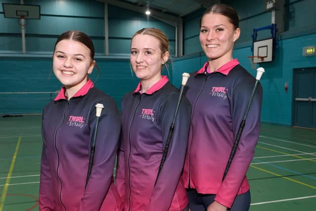 From left -  Livvi Collins, 16, Mya Vaughan, 18, Molly Turner, 18. They have all been selected for the England squad for a European Cup tournament in Spain in July. Megan Burnett has also been chosen.

Picture: Keith Woodland