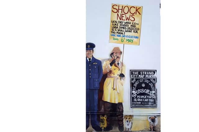 The controversial addition to The Strand mural in Southsea. Picture: Mark Lewis