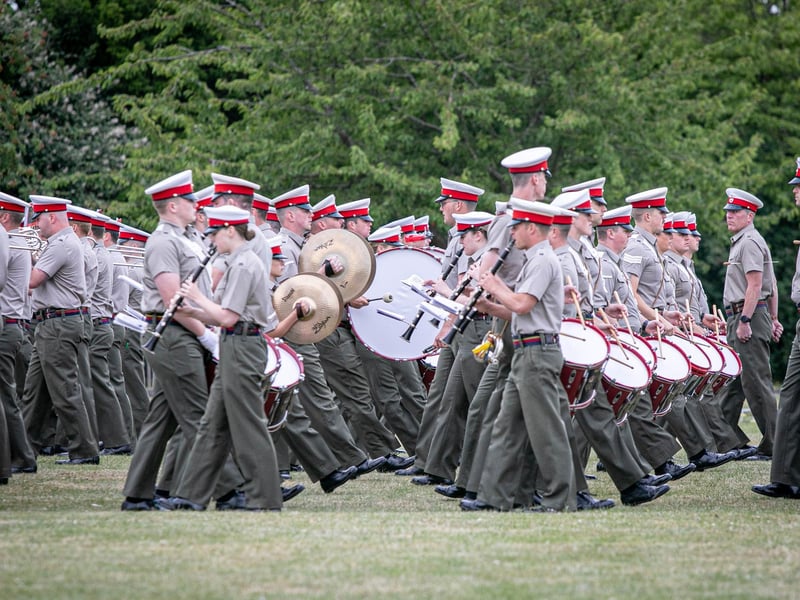 Royal Marines Band Service Beating Retreat Rehearsals on Whale Island, Portsmouth on Wednesday 3rd July 2024
Picture: Habibur Rahman