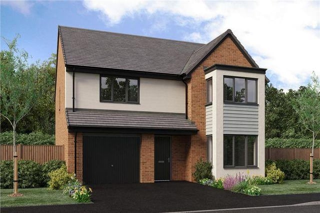 A newly-built four-bed property listed on the market for £299,950 with estate agents Miller Homes.