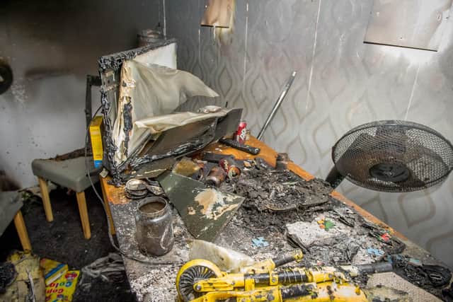 The aftermath of the fire 
Picture: Habibur Rahman