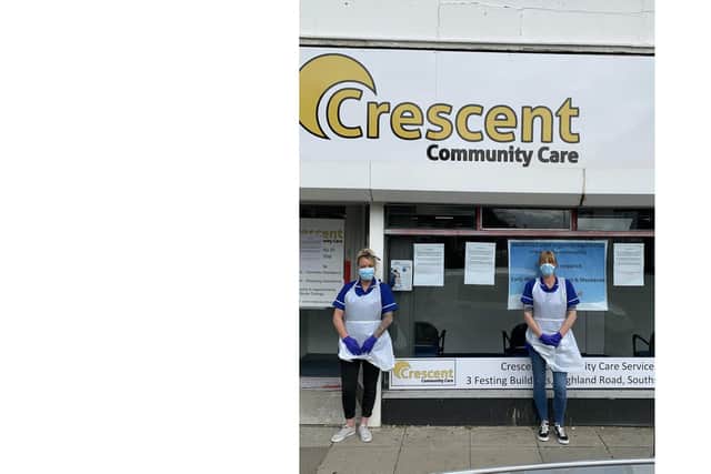 Carers Toni Cahill and Monique Roberts from Crescent Community Care.