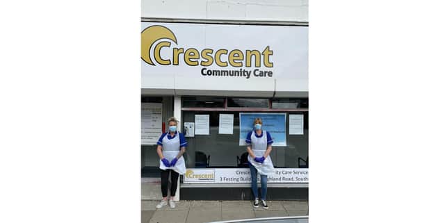 Carers Toni Cahill and Monique Roberts from Crescent Community Care.