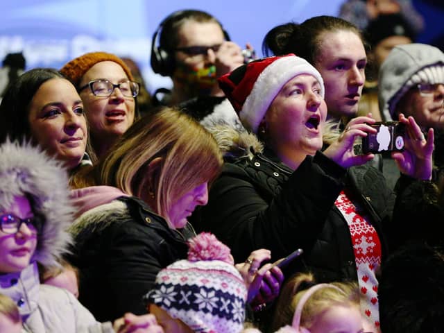 Pictures of the crowd at the Christmas lights switch in Palmerston Road, Southsea. Picture: Chris Moorhouse
