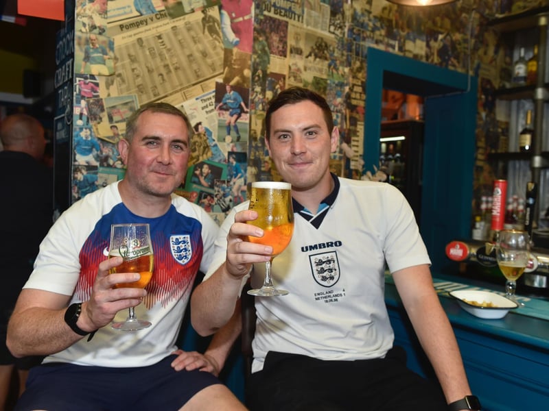 Fans at the The Shepherd's Crook Pub and Kitchen in Milton ahead of the match