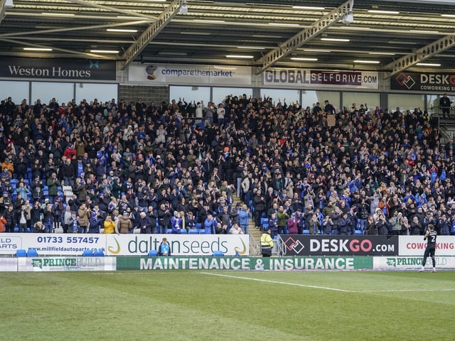 Ground name: Weston Homes Stadium.
Round-trip distance: 412 miles.