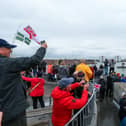 HMS Prince of Wales returns to HMNB Portsmouth. Picture: Chris  Moorhouse (260324-13)