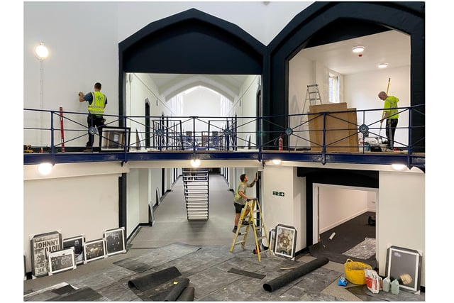 Part of a series of pictures inside Kingston Prison taking during work to redevelop the building as a residential block in 2021-22 - 'Old Portsmouth Gaol'. Picture by Grant Capstick Photography