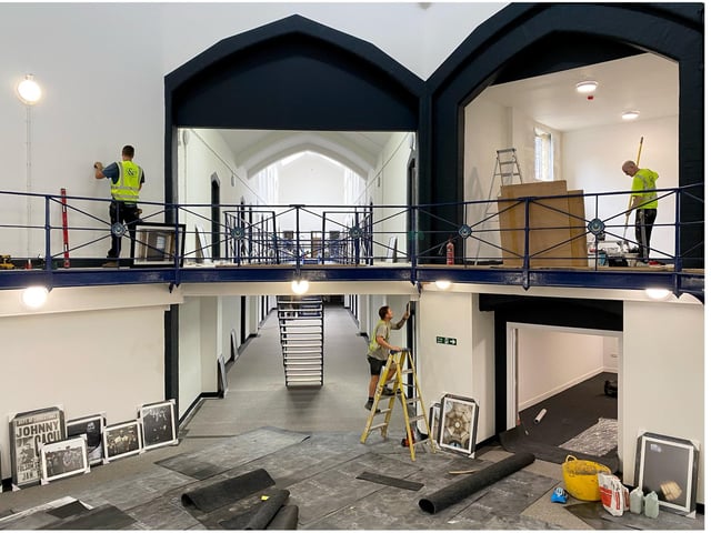 Part of a series of pictures inside Kingston Prison taking during work to redevelop the building as a residential block in 2021-22 - 'Old Portsmouth Gaol'. Picture by Grant Capstick Photography
