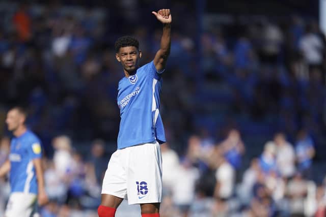 Reeco Hackett-Fairchild keeps his place in Pompey's side for tonight's visit of Shrewsbury. Picture: Jason Brown/ProSportsImages