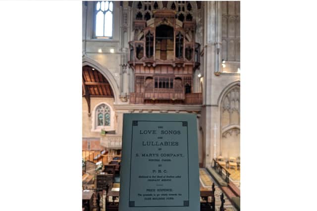 The booklet Love Songs and Lullabies and St Mary's Church Organ