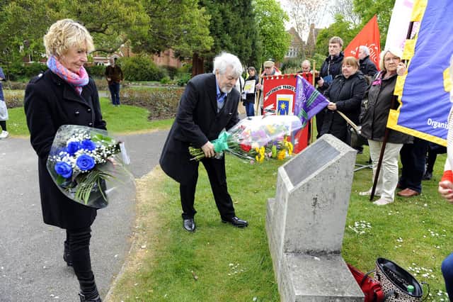 Trade unions from across Portsmouth gathered in 2017 at the Workers Memorial in Victoria Park