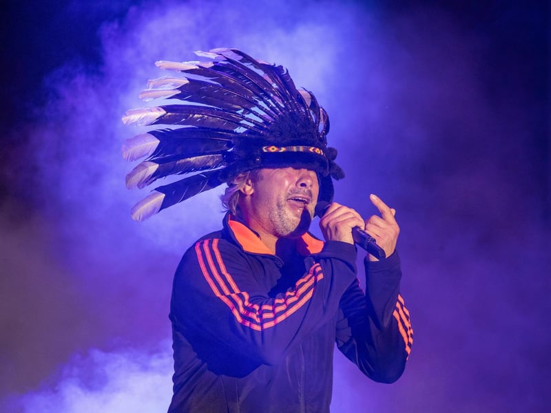 Jamiroquai closed Friday night with a nostalgic performance on the Common Stage.