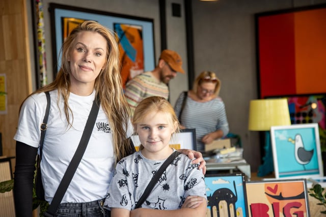 Local residents were invited to join the Southsea Mini Art Trail on Sunday, with various local artists displaying their work around Albert Road and the surrounding area.

Pictured - Claire Pemberton with aspiring artist, daughter Darcie Pemberton, 10

Photos by Alex Shute