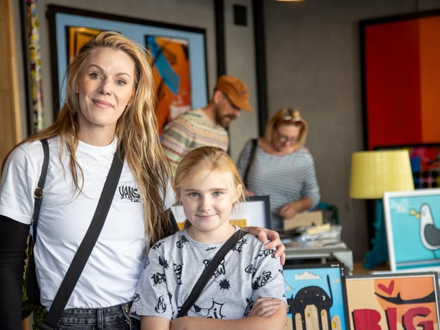 Local residents were invited to join the Southsea Mini Art Trail on Sunday, with various local artists displaying their work around Albert Road and the surrounding area.
Pictured - Claire Pemberton with aspiring artist, daughter Darcie Pemberton, 10
Photos by Alex Shute