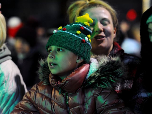 Christmas lights in High Street, Cosham, were switched on during the evening of Friday, November 22, 2024.Picture: Sarah Standing (221124-8974)