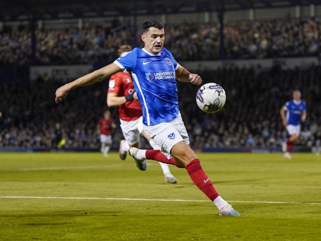 Back from suspension and, although extremely harsh on Sean Raggett, the man who's probably Pompey's best performer this season comes back into the starting XI.