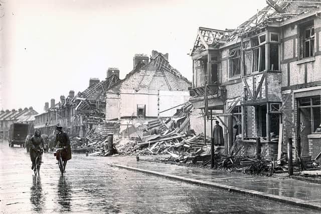 Locksway Road, Milton, Portsmouth, after the V1 came down