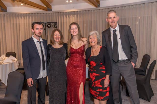 Jess Webb, centre, hosted the charity ball to raise funds for Huntington's Disease. Picture: youreventphotography.co.uk
