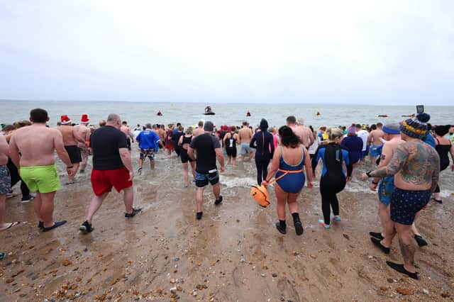The popular Gafirs New Year's Day Dip, also returns on January 1 in another fundraising dip
Photograph by Sam Stephenson