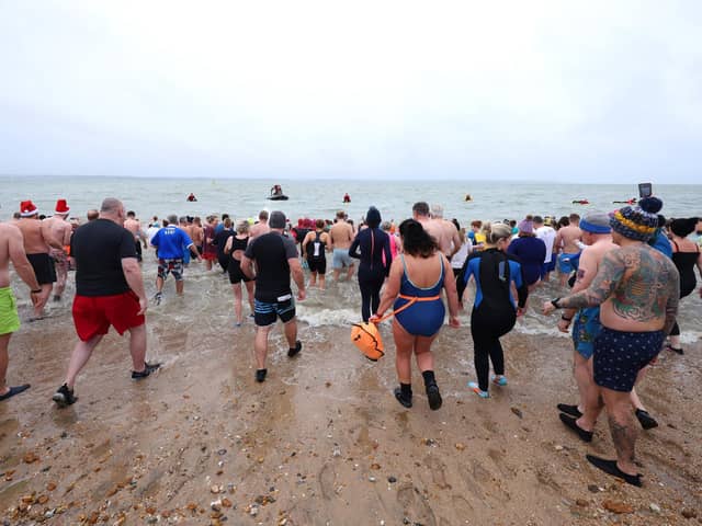 The popular Gafirs New Year's Day Dip, also returns on January 1 in another fundraising dip
Photograph by Sam Stephenson