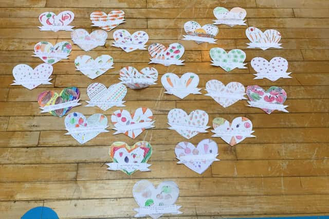Artwork from Newbridge Junior School in Fratton, which was inspired by the ‘With Thankful Hearts’ campaign.