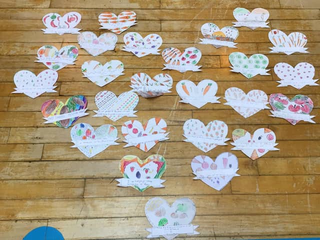 Artwork from Newbridge Junior School in Fratton, which was inspired by the ‘With Thankful Hearts’ campaign.