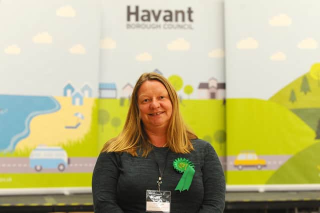 Shelley Saunders, Green Party candidate hoping to be elected for Bedhampton ward.
Picture: Sarah Standing (040523-7697)