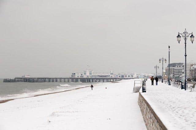 Snow in Southsea in March 2018. Picture: Keith Woodland