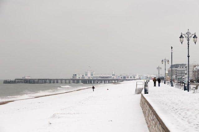 Snow in Southsea in March 2018. Picture: Keith Woodland