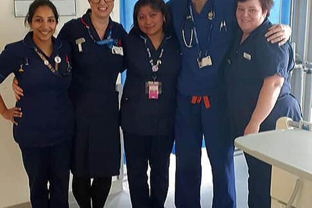 Group pic - Katrina James (far right), Physiotherapy Respiratory Clinical Specialist