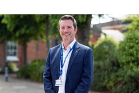 St Vincent College teachers are 'delighted' at the results for A-level results day today.
Pictured: Andy Grant, Principle at St Vincent College.