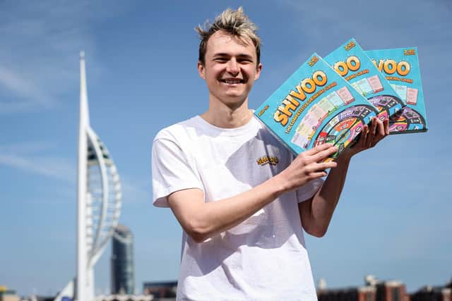 Harry Selway is the inventor of a new board game - Shivoo - which he has just launched. He gave up his job as a project manager at BT to do so, and is pictured in Gosport
Picture: Chris Moorhouse (jpns 070521-25)