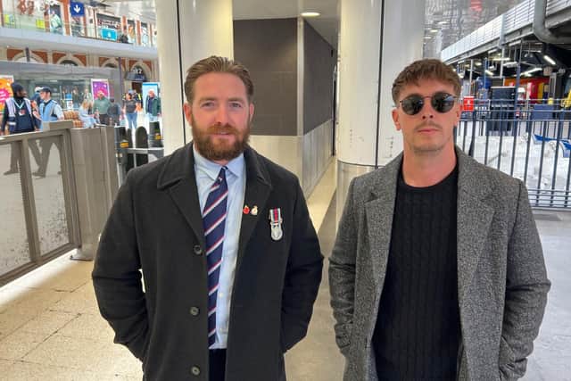 Former army air corp lance corporal Matt Vella (left) and former Royal Navy weapons engineer Liam Snape (right).