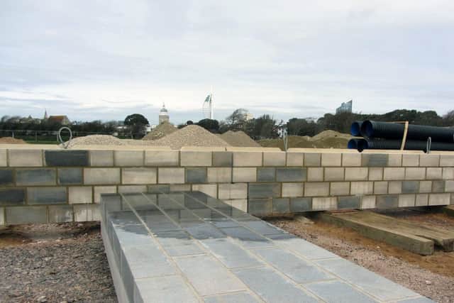 Southsea's new sea defences will closely resemble the historic Long Curtain Moat area.