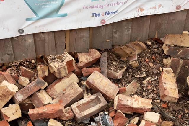 The Rainbow Corner Day Nursery had its wall demolished yet again in August by a car travelling too fast through the bends in the road.
Picture: Keith Woodland (130820-4)