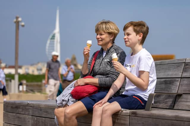 Portsmouth was greeted with glorious hot weather . Picture: Mike Cooter (110524)